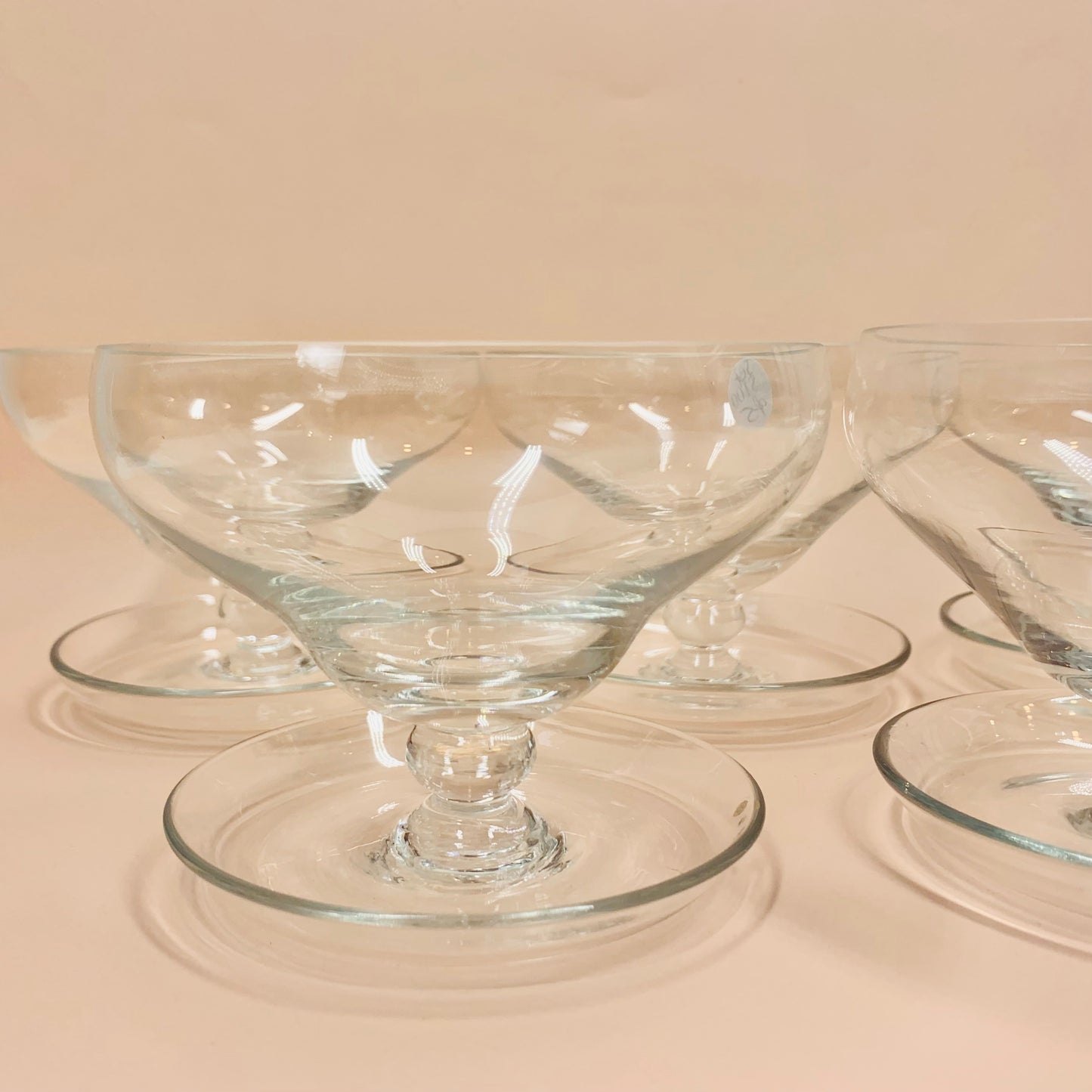 Rare Midcentury glass dessert bowls/coupe