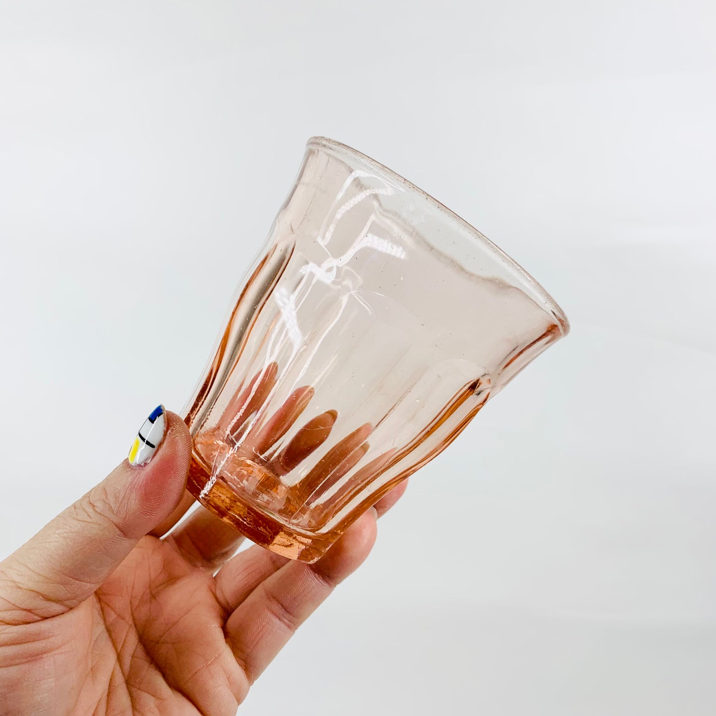 MCM pink glass tumblers