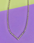 1950s costume evening chevron tennis necklace