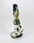 Vintage Murano abstract art glass sculpture of a dancer with aventurine