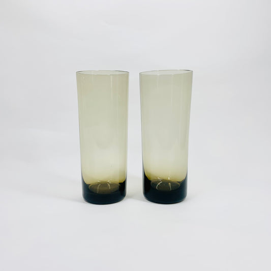 Extremely rare hand made MCM tall grey water/highball glasses