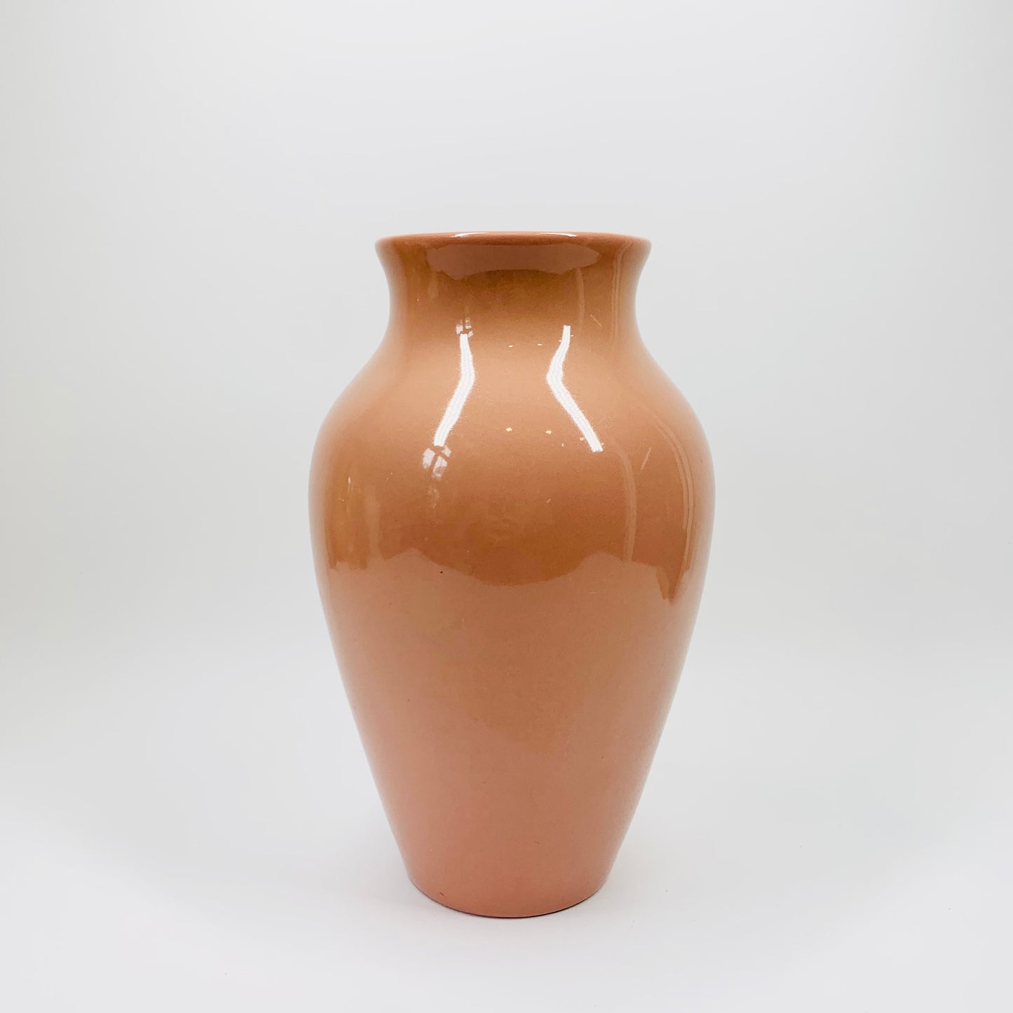 1980s blush porcelain vase