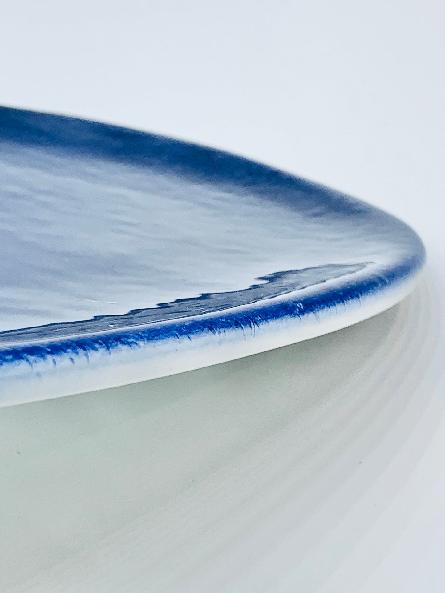 Retro cobalt porcelain Italian heart shaped plate