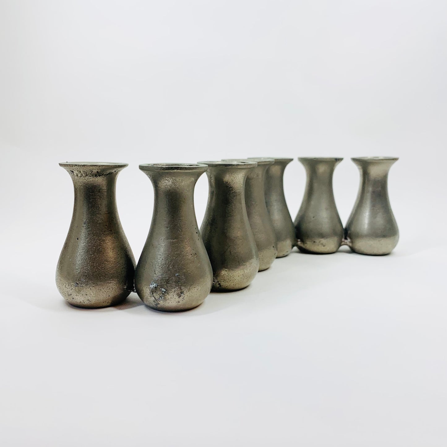 Midcentury pewter multi-vases series