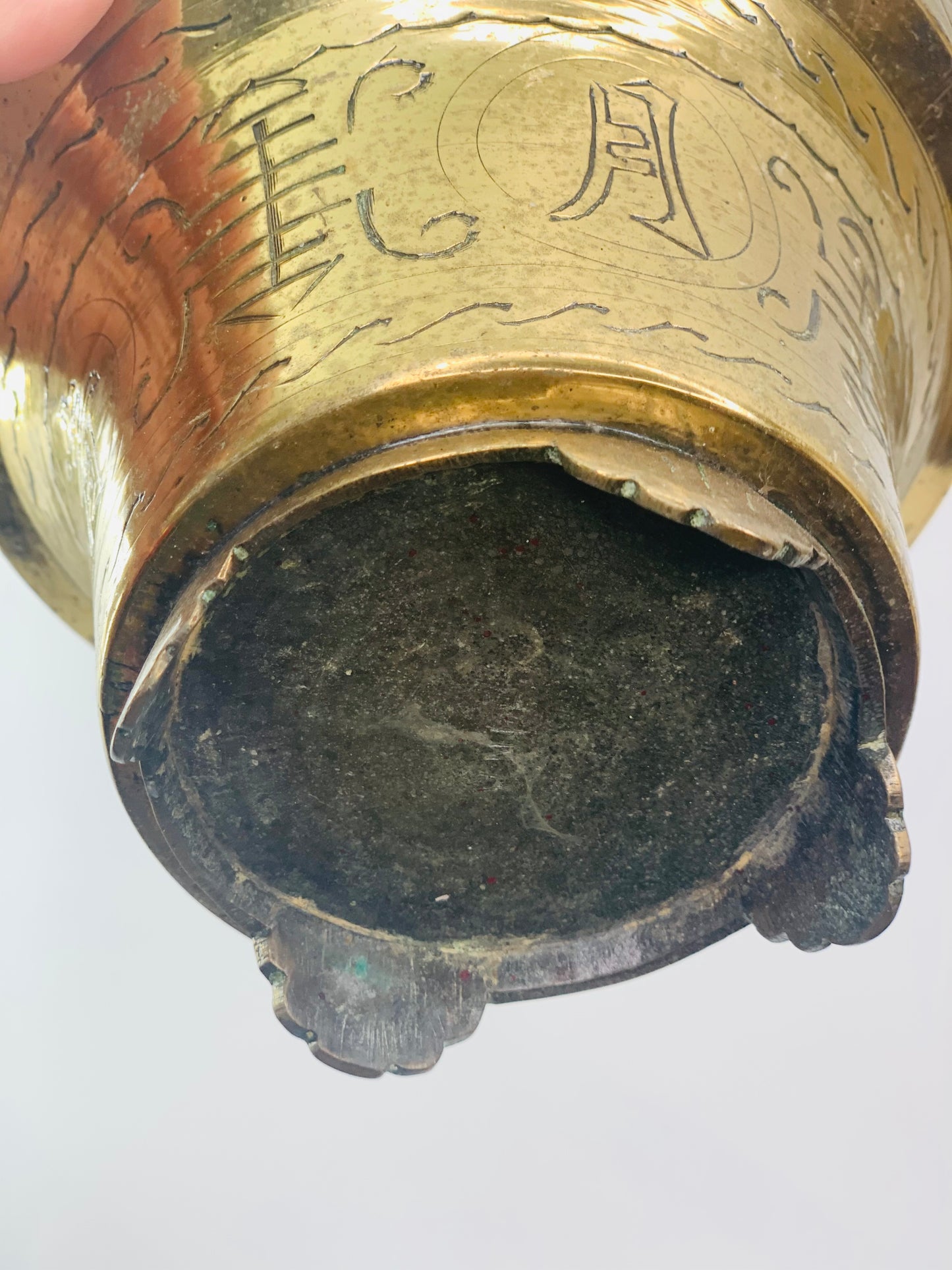 Antique Chinese brass incense burner
