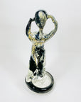 Vintage Murano abstract art glass sculpture of a dancer with aventurine