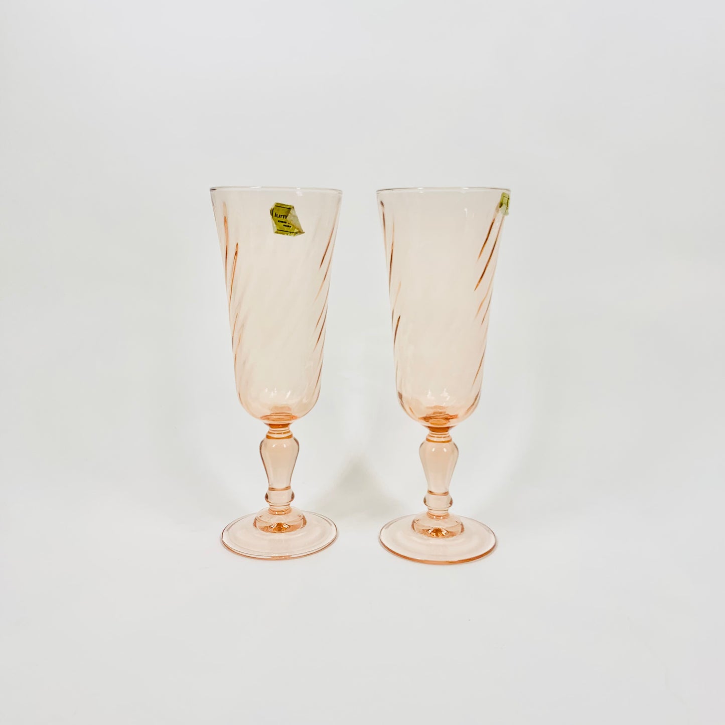 Extremely rare Midcentury French Luminarc rosaline glasses