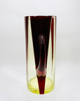 Extremely extremely rare antique Art Deco ruby enamel and citrine glass jug and matching wine glasses set by Karl Palda