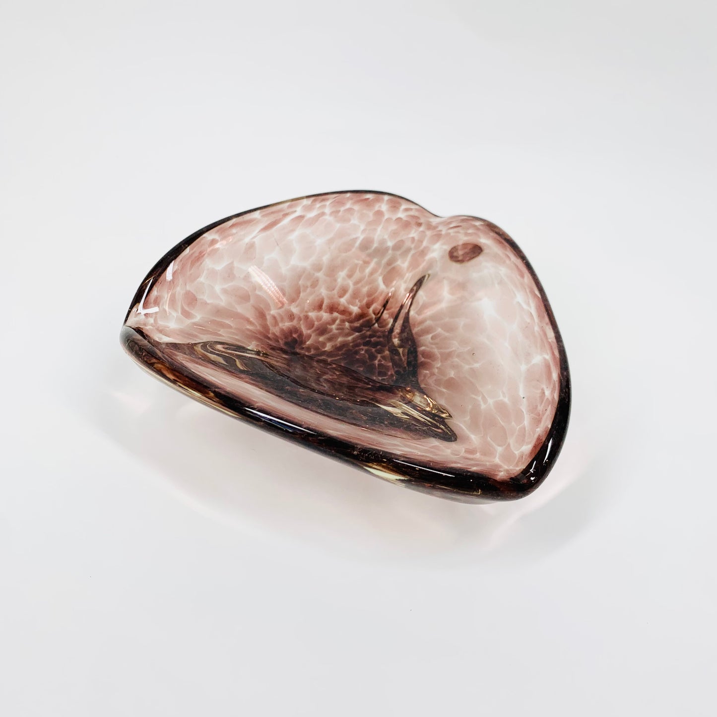 Rare MCM Murano mottled amethyst glass trefoil ashtray