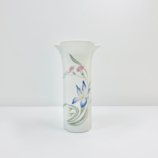 Vintage Japanese white porcelain posy base