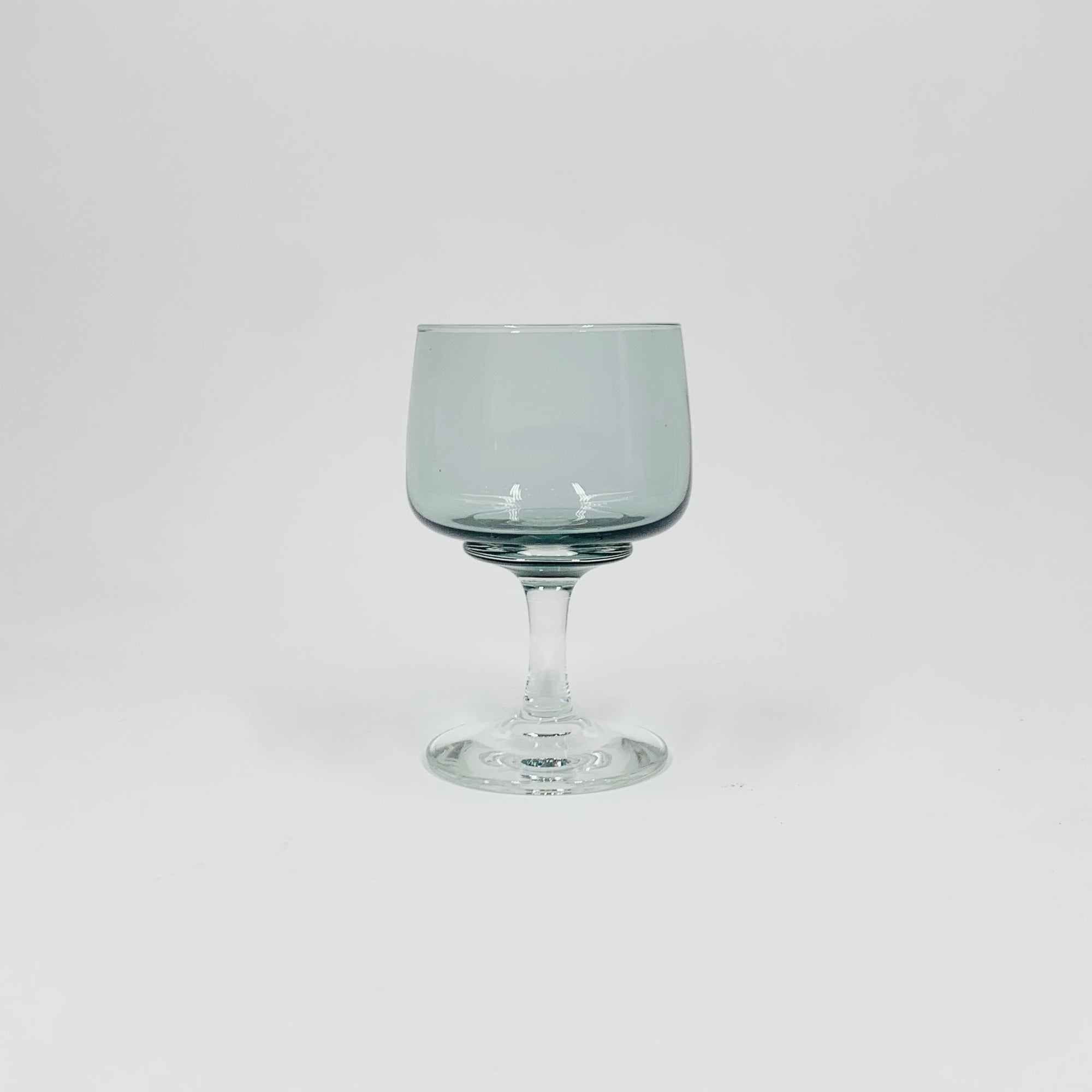 1950s POLISH GREY GLASSES WITH CLEAR STEMS