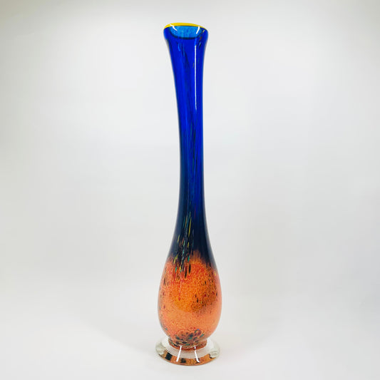 Vintage mouth blown art glass Outback series vase by Australian artist Eamonn Vereker