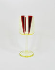 Extremely extremely rare antique Art Deco ruby enamel and citrine glass jug and matching wine glasses set by Karl Palda