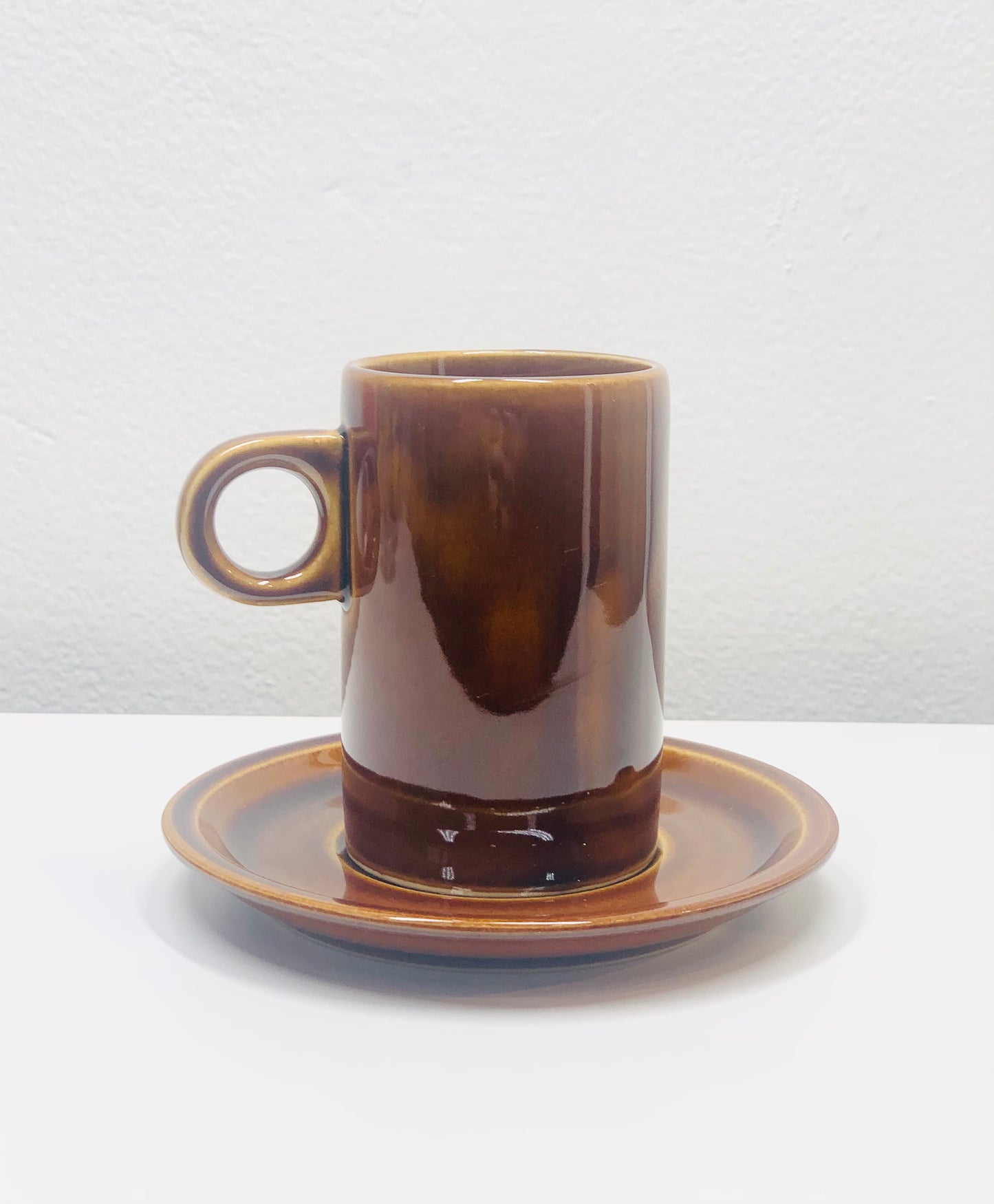 Midcentury Japanese porcelain coffee cup and matching saucer