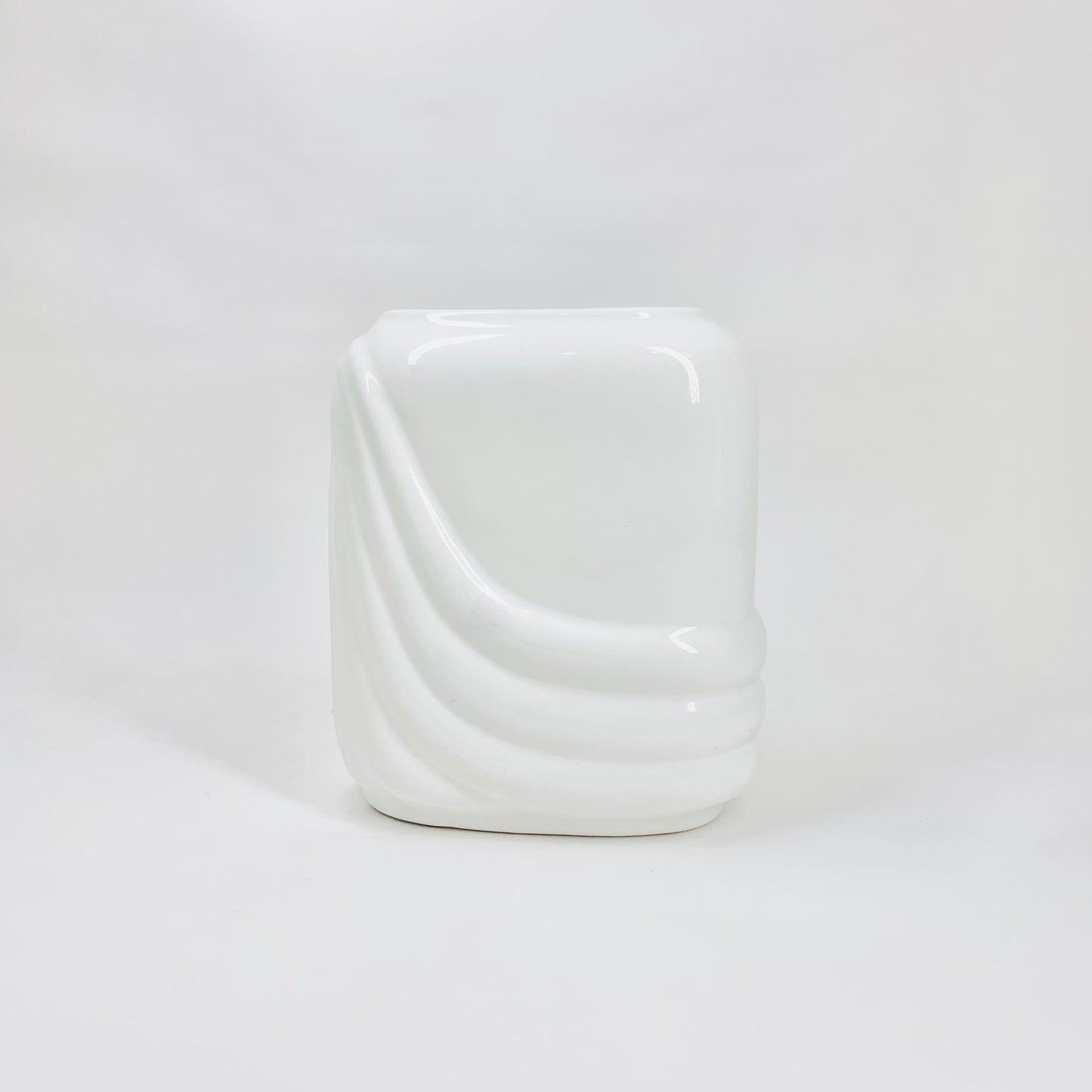 Rare 80s Japanese white porcelain vase