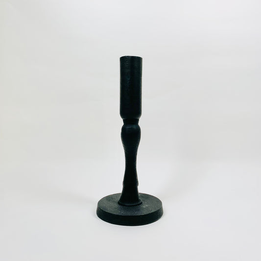 Vintage modernist matte back metal candle holder