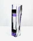Antique Art Deco purple and black enamel glass vase by Karl Palda