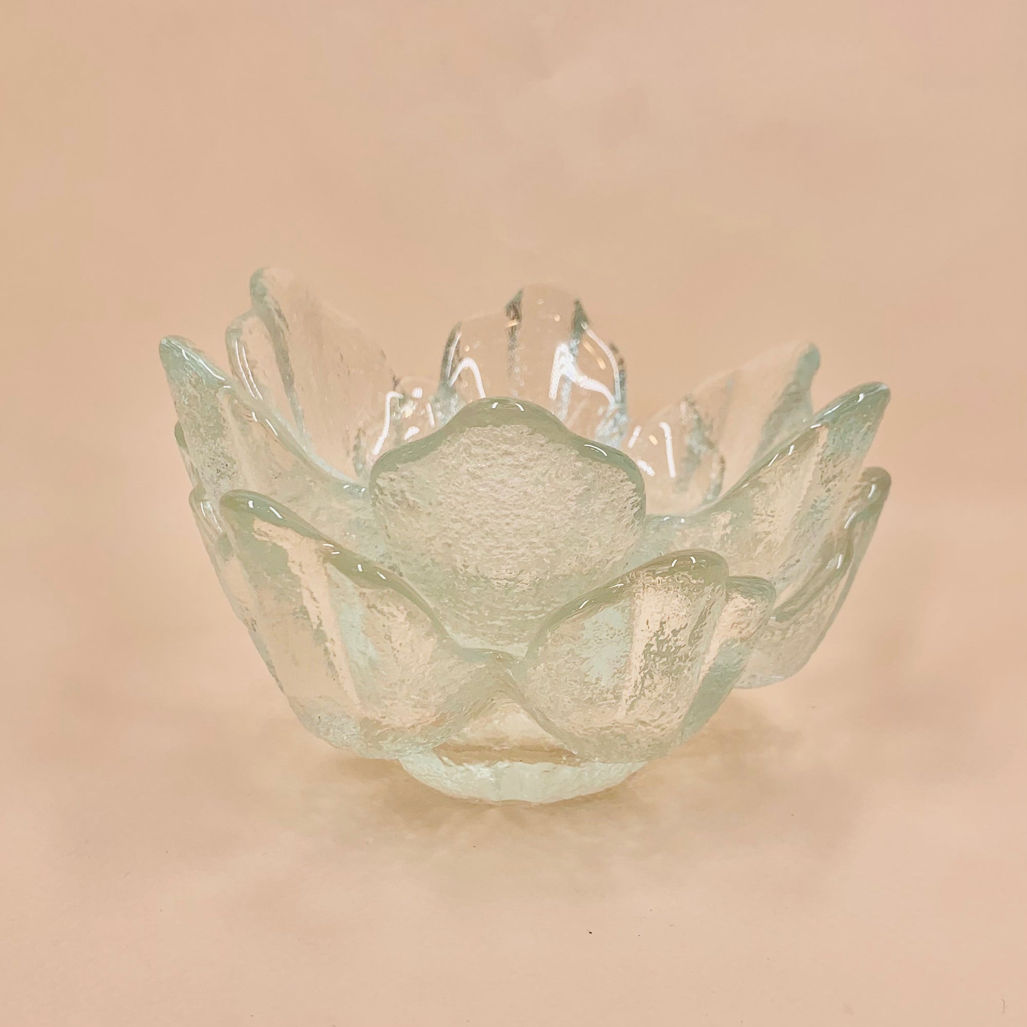 MCM Ravenhead ice glass candle holder