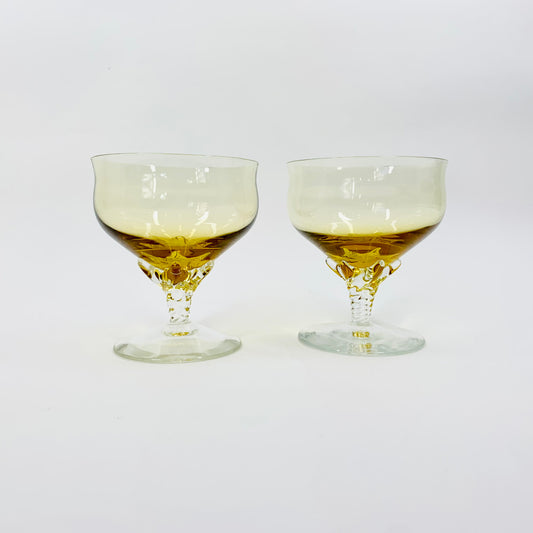 1950s TWIST STEM GLASS COUPE