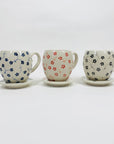 Rare retro Vietnamese hand painted porcelain coffee/tea cup and matching saucer