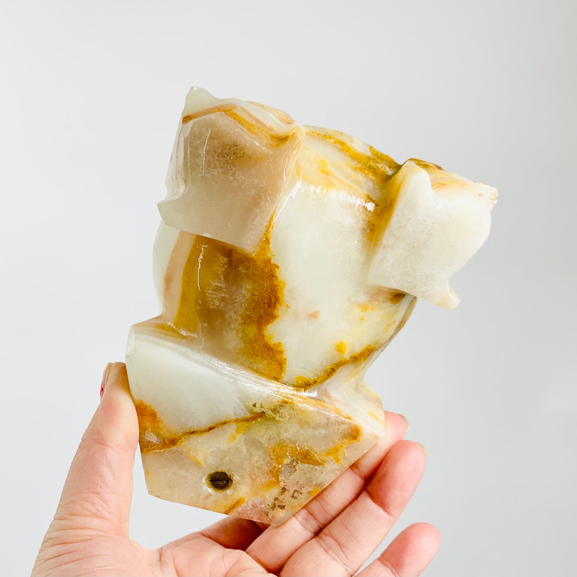 Midcentury onyx Aztec ashtray