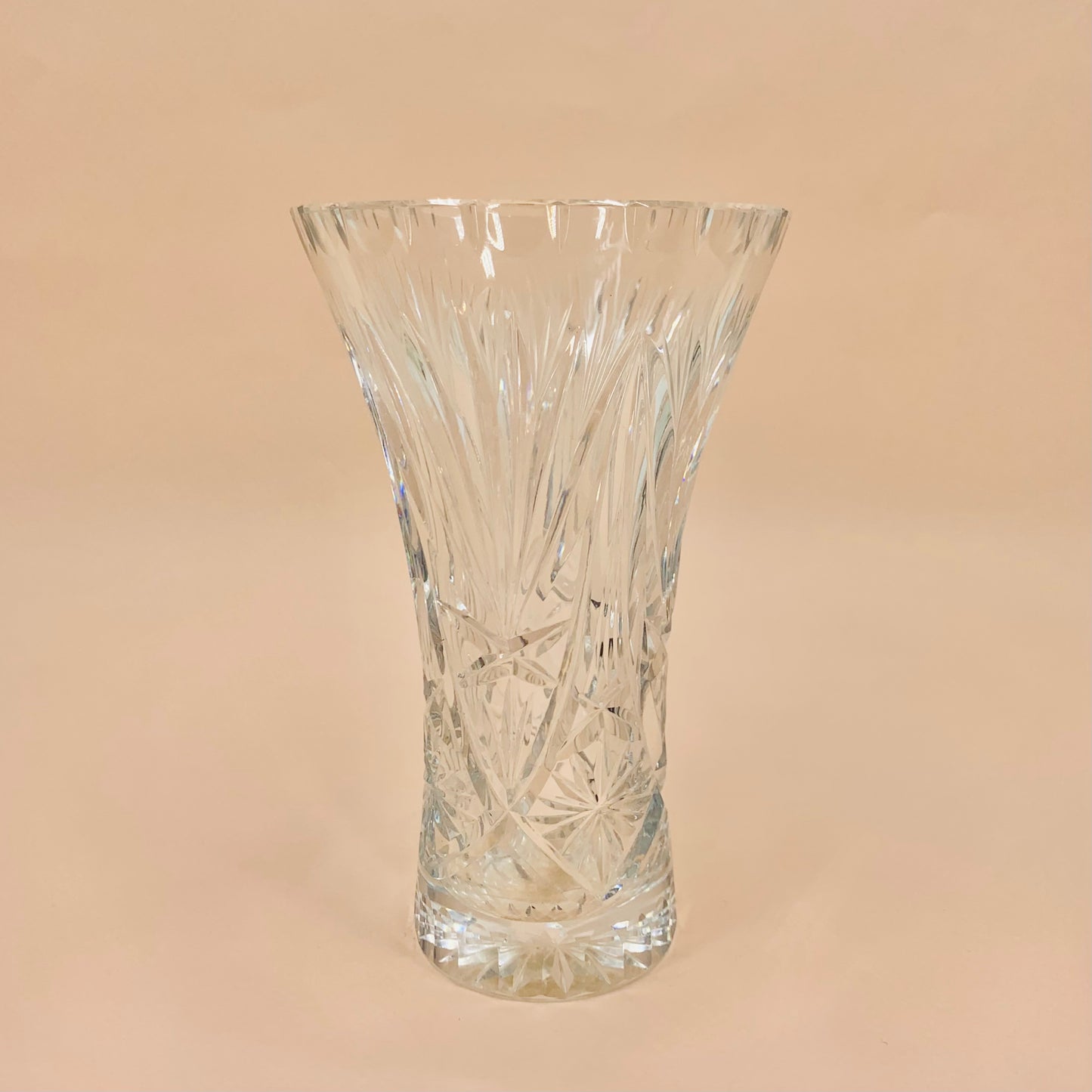 Antique cut crystal posy vase
