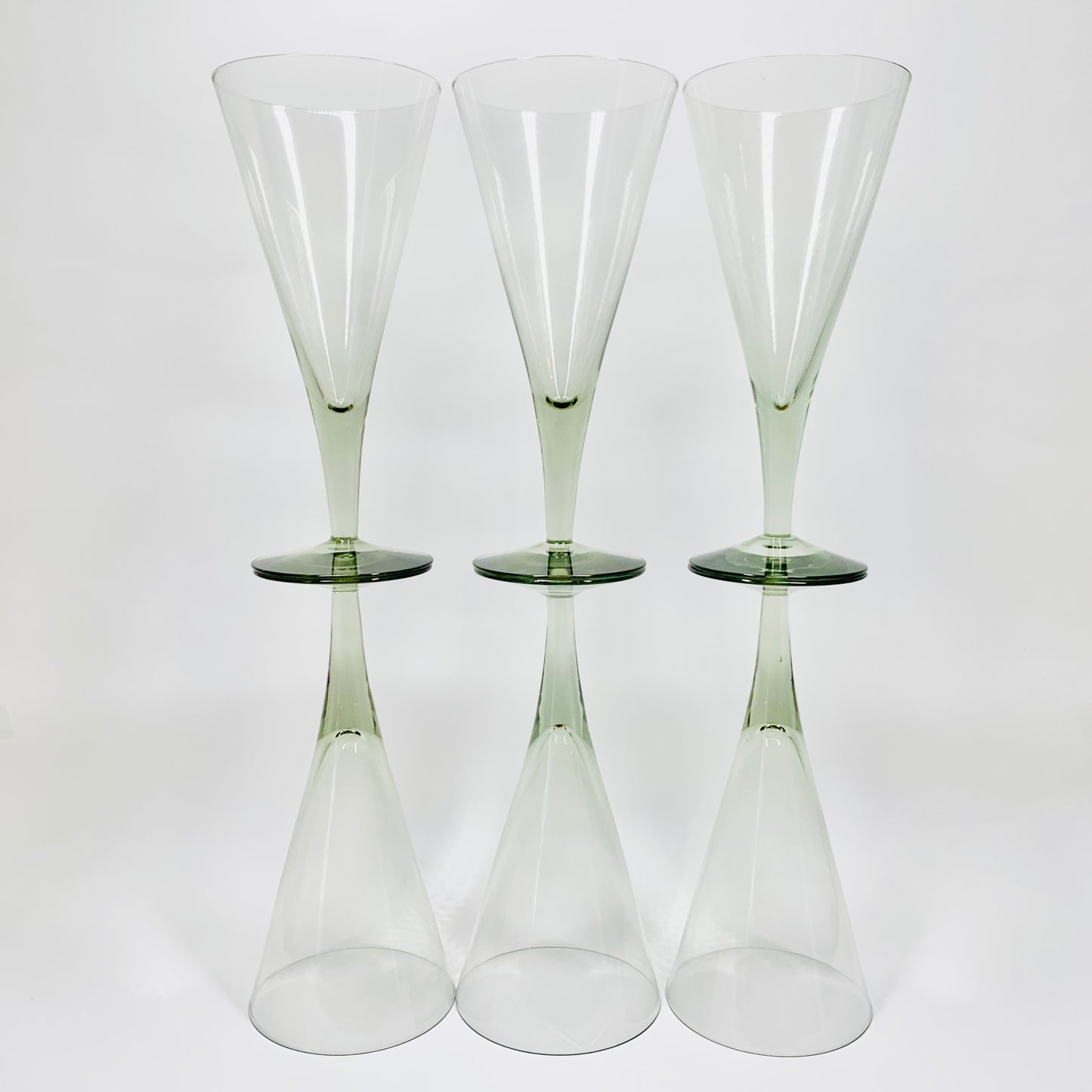 Extremely rare MCM Orrefors large grey schnapps/wine glasses