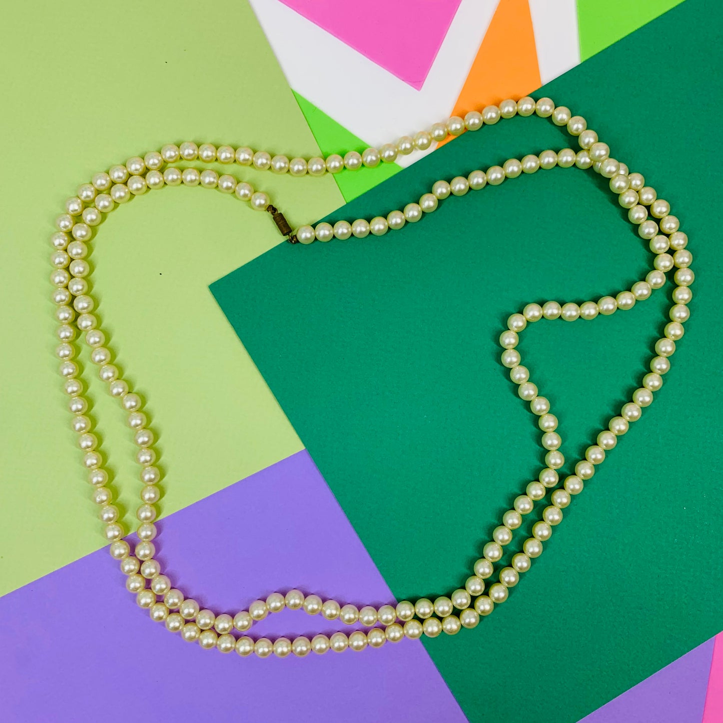 1960s Avon costume wrap pearl necklace