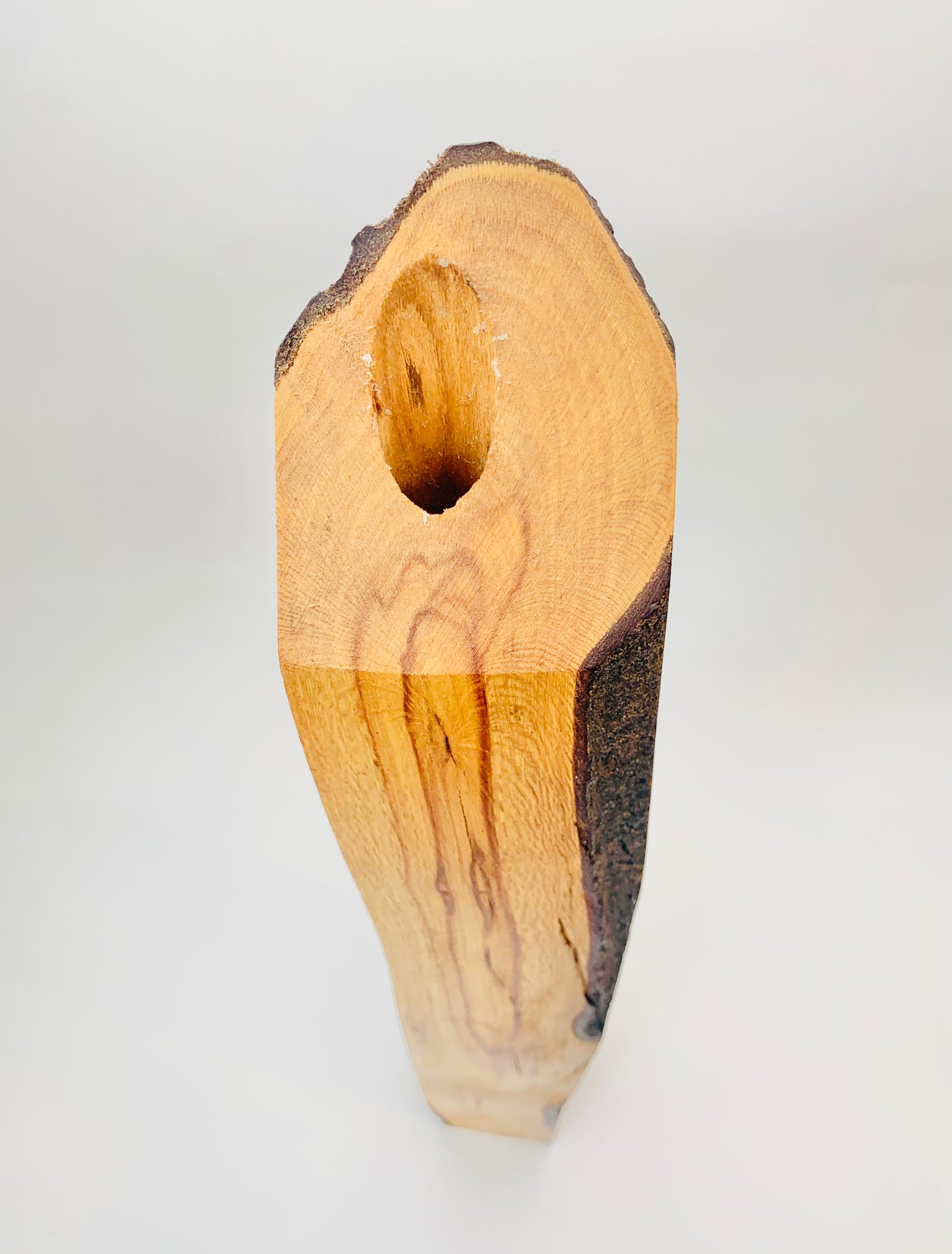 Retro live wood vase