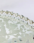 1940s hand etched mirror tray with gold aventurine rope border