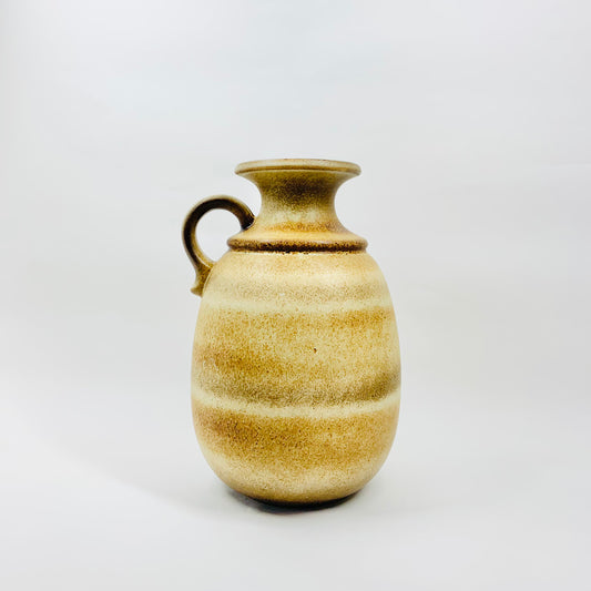 Midcentury hand made West German brown pottery jug/vase