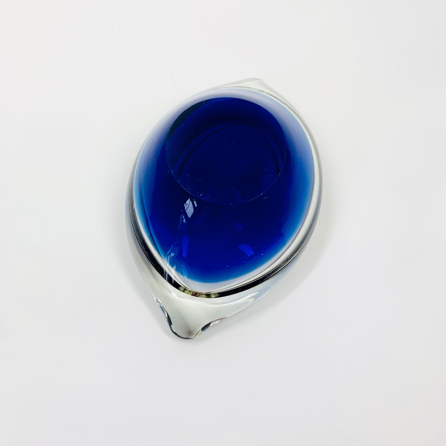 Stunning and rare 1960s Murano blue sommerso glass ashtray/bowl