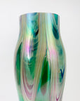 Antique Art Nouveau Kralik hand made peacock iridescent feather glass vase