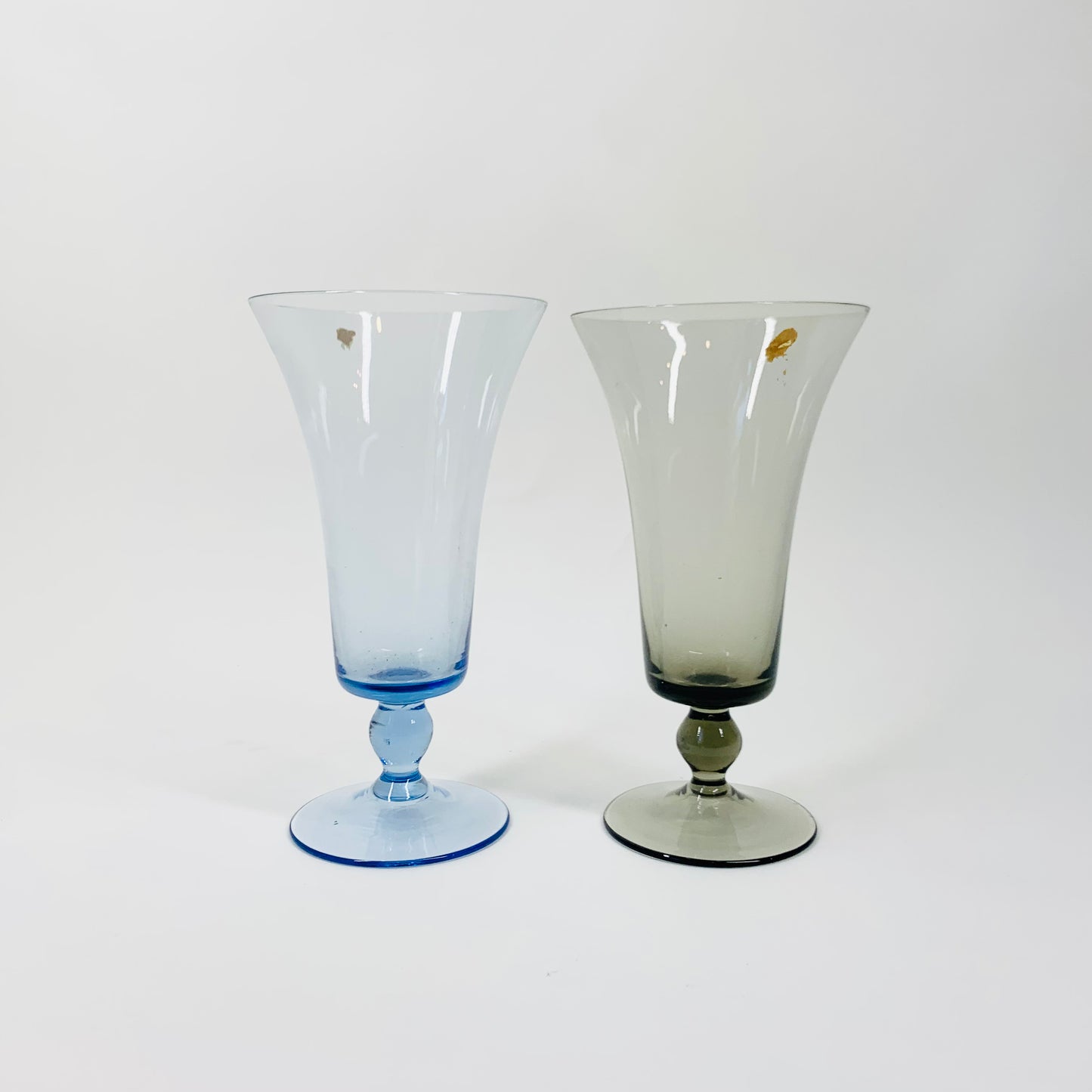 Midcentury harlequin short stem wine/parfait glasses