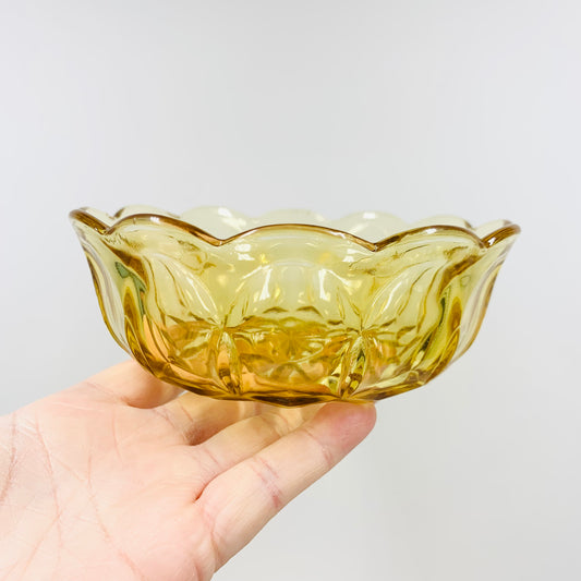 Antique Depression amber glass bowl