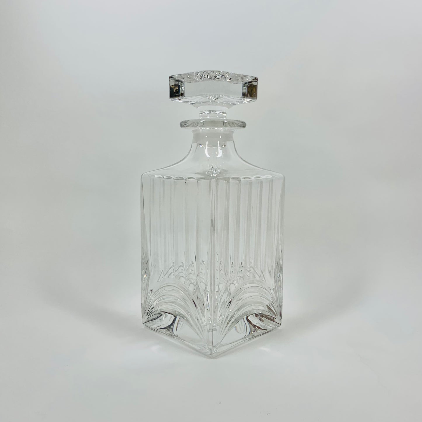 Midcentury Bohemian pressed crystal decanter