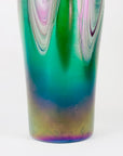 Antique Art Nouveau Kralik hand made peacock iridescent feather glass vase