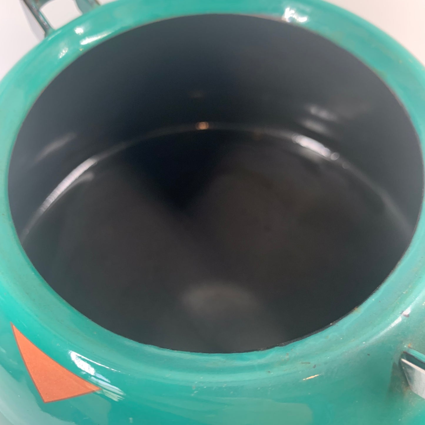 1980s French Memphis turquoise water kettle