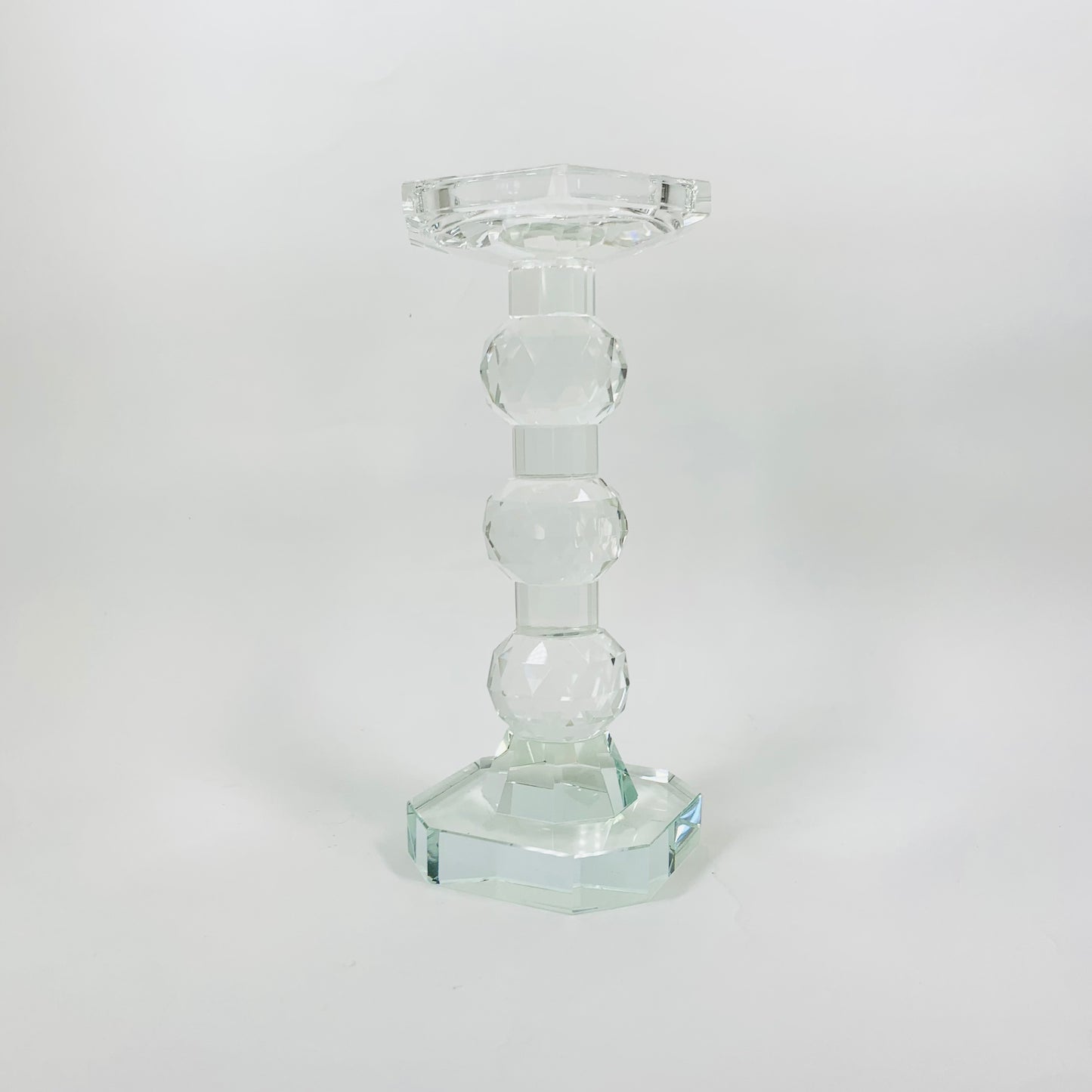 Vintage cut crystal candle holder