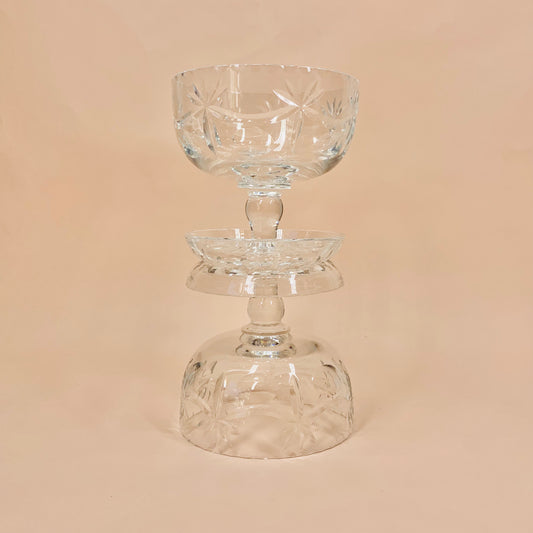 Rare antique Waterford cut crystal dessert bowls/coupe