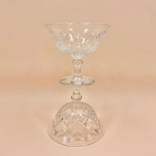 Antique Stuart cut crystal champagne coupe