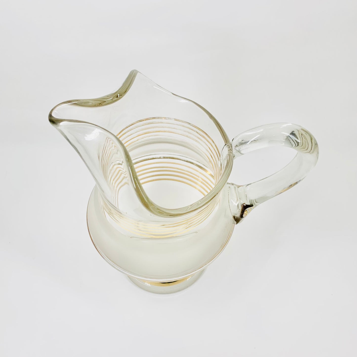 MCM frosted glass jug with gold gilding