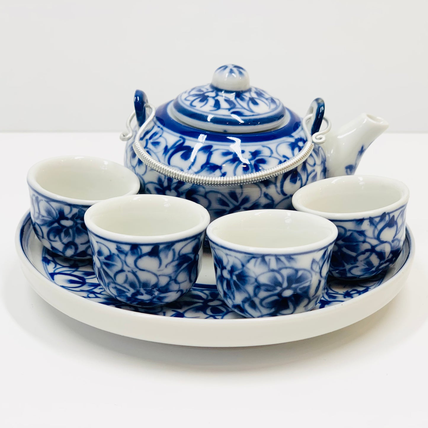 Vintage miniature Vietnamese porcelain tea set