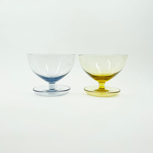 MCM harlequin glass coupe/dessert bowls