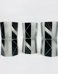 Extremely extremely rare antique Art Deco black enamel decanter satin glass set by Karl Palda