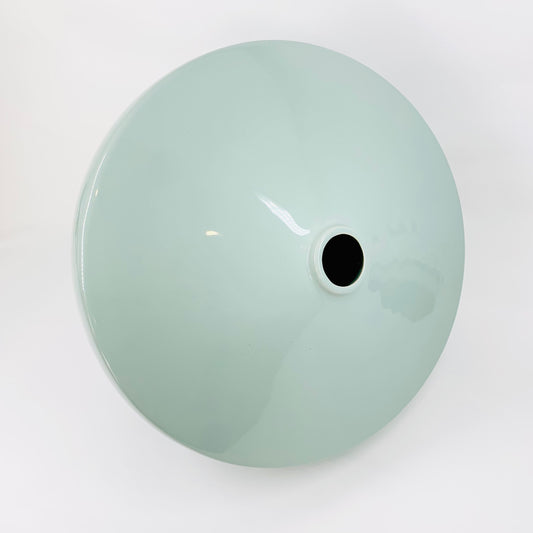 Vintage Jennifer Dumet sage ceramic UFO vase