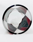 Extremely rare antique Art Deco part satin black and ruby enamel cylinder glass vase by Karl Palda