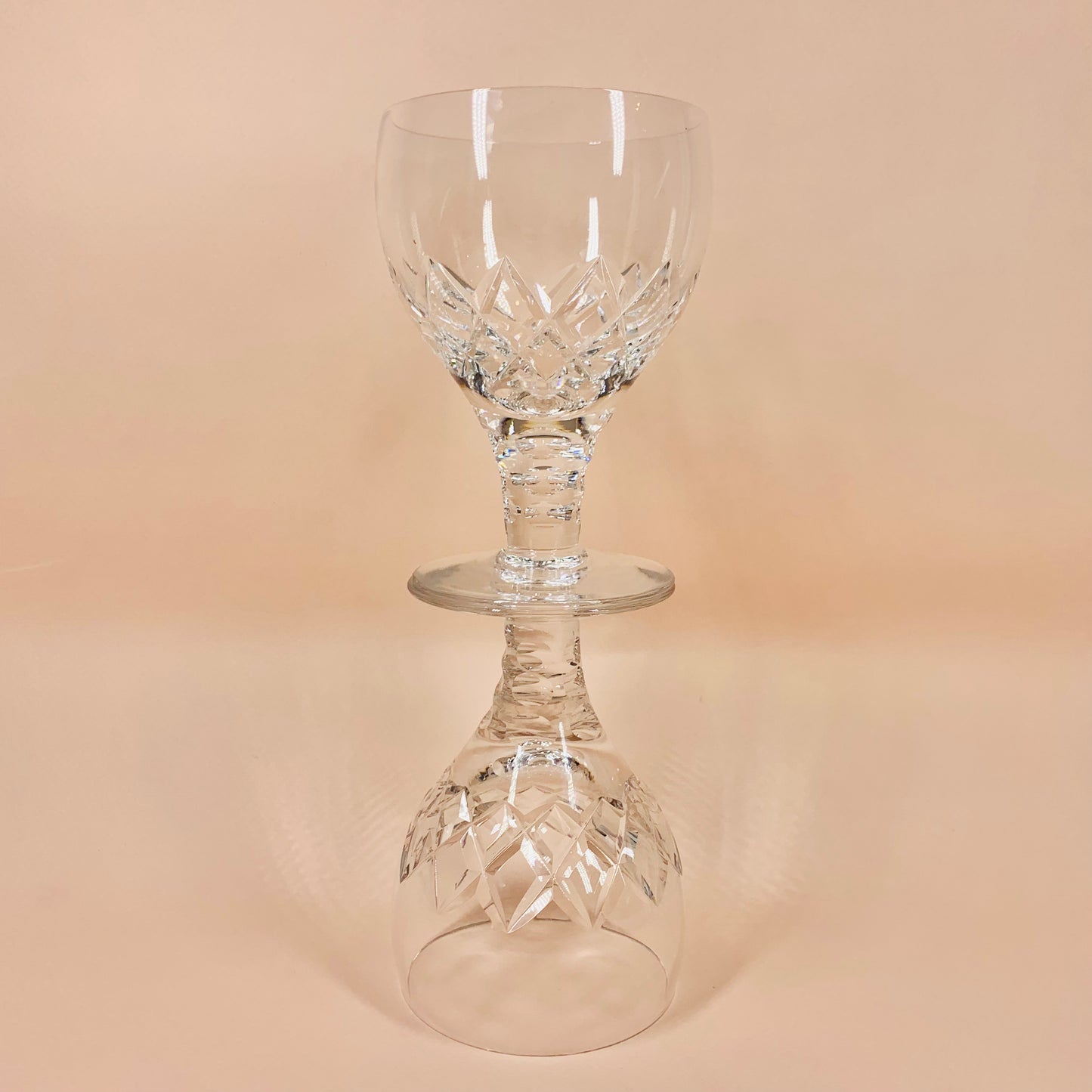 Antique Stuart short stem crystal wine glasses