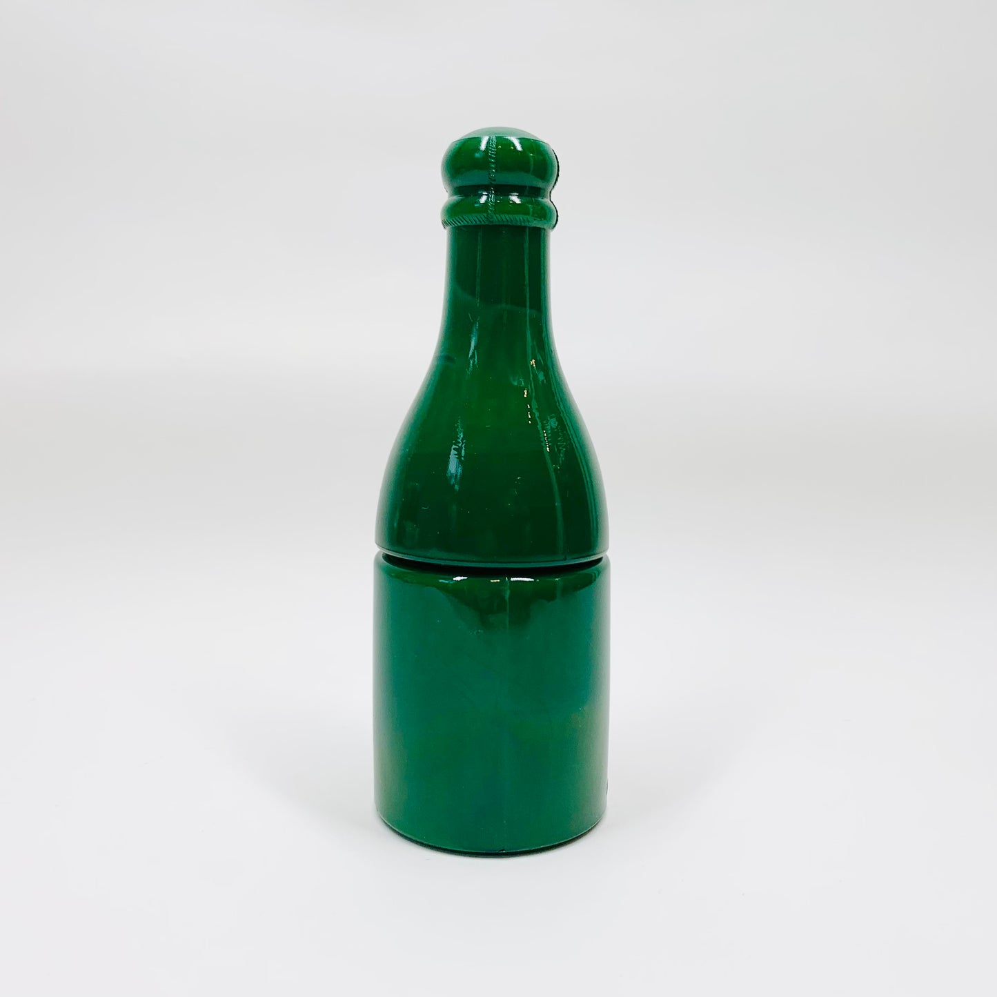 Extremely rare antique green opaline glass medicine bottle