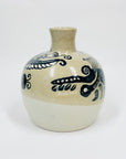 Vintage modernist style Vietnamese hand painted pottery vase